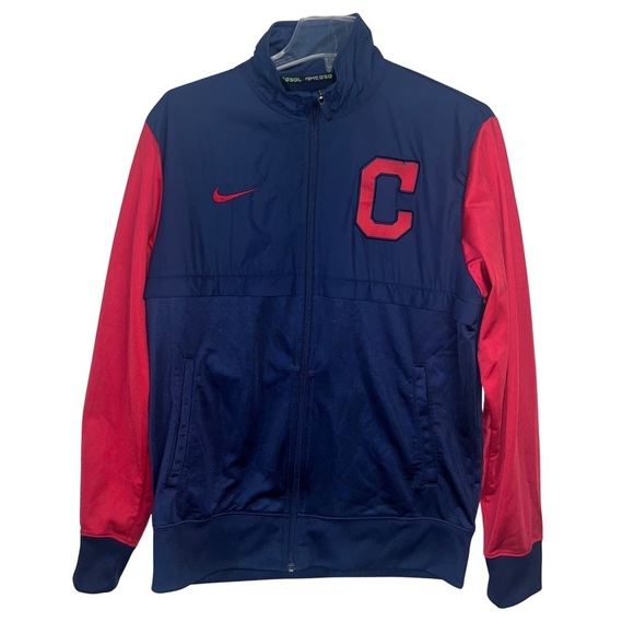 Nike Cleveland Guardians Full Zip Jacket Blue and Red Size Medium - Picture 1 of 11